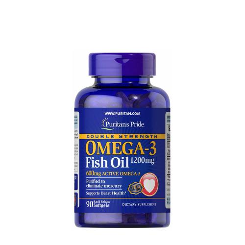 Puritan's Pride Dvojitá síla Omega-3 rybího oleje - Double Strength Omega-3 Fish Oil (90 Měkká kapsla)