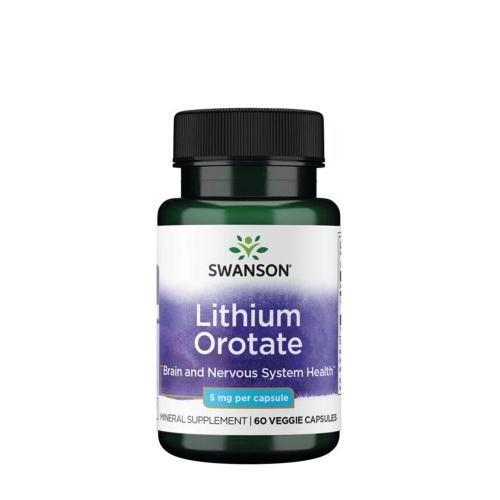 Swanson Orotát lithný - Lithium Orotate (60 Veg Kapsla)