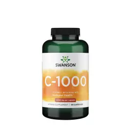   Swanson Vitamín C s růžovými šípky - Vitamin C with Rose Hips (90 Kapsla)