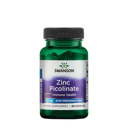 Swanson Pikolinát zinečnatý - tělu prospěšná forma 22 mg - Zinc Picolinate - Body Preferred Form 22 mg (60 Kapsla)
