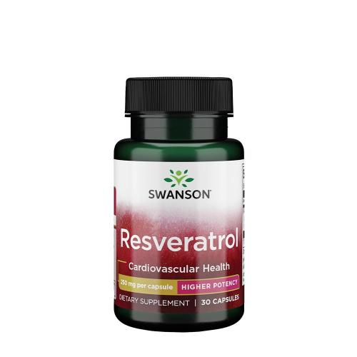 Swanson Resveratrol - vyšší účinnost 250 MG - Resveratrol - Higher Potency 250 MG (30 Kapsla)