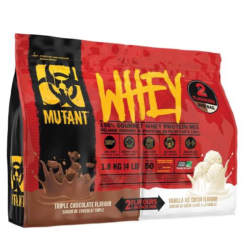 Mutant Dvoukomorová taška WHEY 4 LBS - WHEY 4 LBS Dual Chamber Bag (1.8 kg, Triple Chocolate + Vanilla Ice Cream)