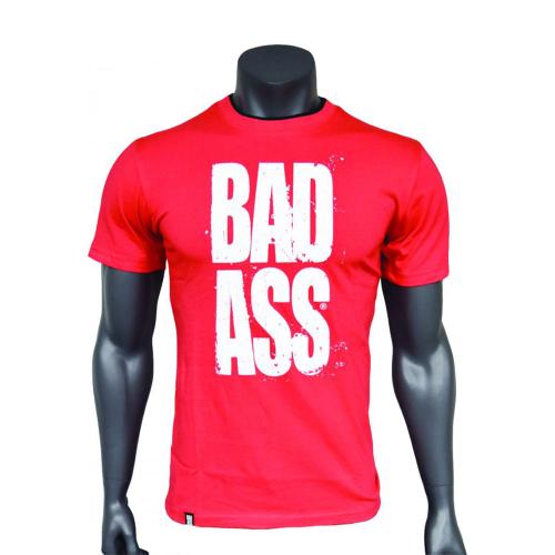 FA - Fitness Authority Tréninkové tričko - Triko s dvojitým výstřihem Bad Ass (M, Bílá a červená)