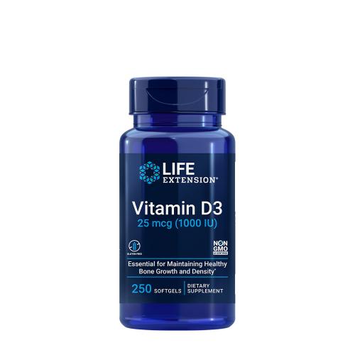Life Extension Vitamin D 25 mcg (1000 IU) (250 Měkká kapsla)