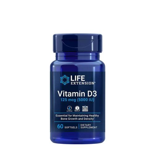 Life Extension Vitamin D3 125 mcg (5000 IU) (60 Měkká kapsla)