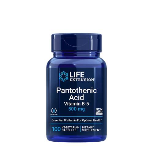 Life Extension Podpora zdravého buněčného metabolismu Kyselina pantotenová 500 mg (100 Veg Kapsla)