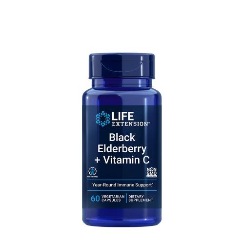 Life Extension Černý bez + vitamin C  (60 Veg Kapsla)