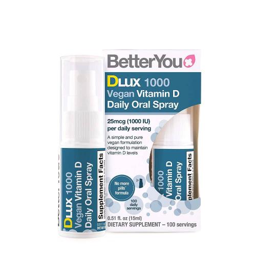 BetterYou Dlux Vegan Vitamin D 1000 IU ústní sprej (15 ml)
