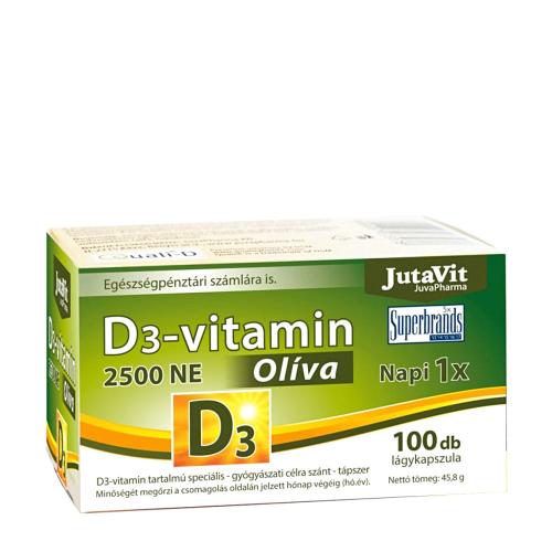 JutaVit Vitamin D3 2500 IU Oliva softgel (100 Měkká kapsla)