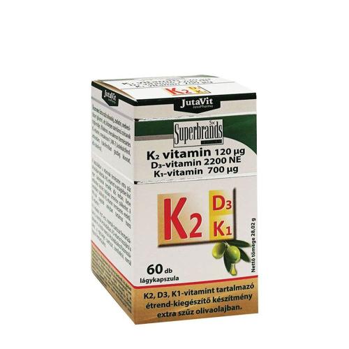 JutaVit Vitamin K2+D3+K1 (60 Měkká kapsla)