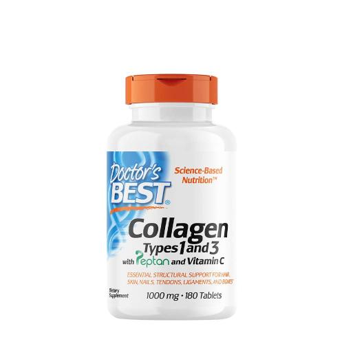 Doctor's Best Kolagen typu 1 a 3 + vitamin C 1000 mg (180 Tableta)
