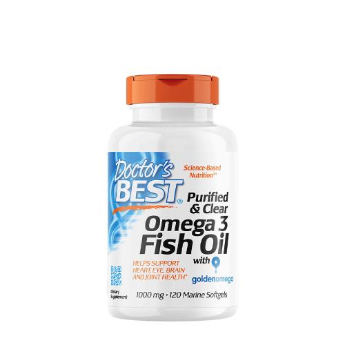 Doctor's Best Purified Omega 3 Fish Oil 1000 mg  (120 Tengeri Měkká kapsla)