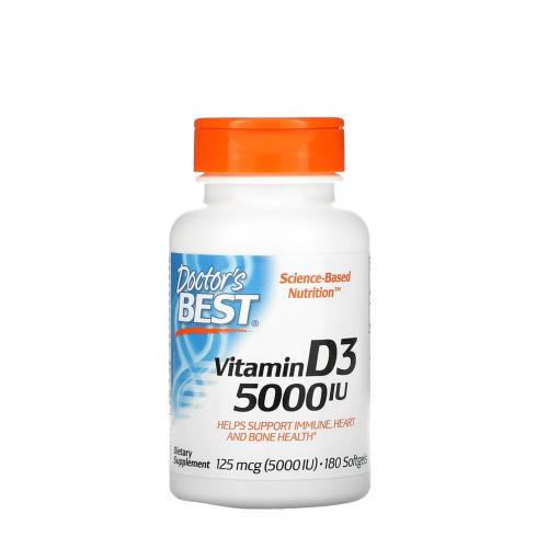 Doctor's Best Vitamin D 5000 IU  (180 Měkká kapsla)