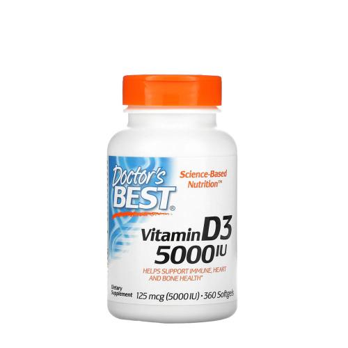 Doctor's Best Vitamin D 5000 IU  (360 Měkká kapsla)