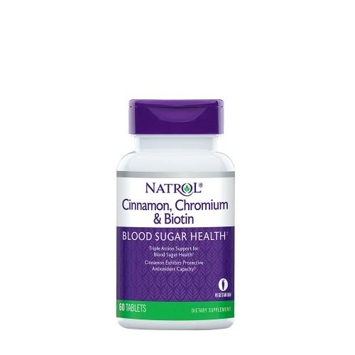 Natrol Skořice, chrom a biotin  (60 Tableta)