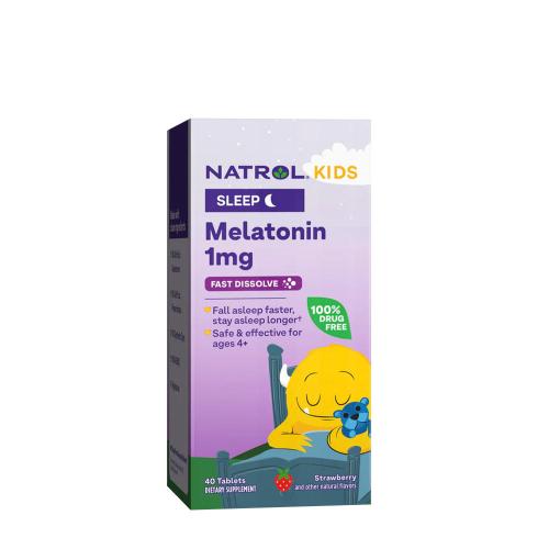 Natrol Dětský melatonin - Kids Melatonin (40 Tableta, Jahoda)