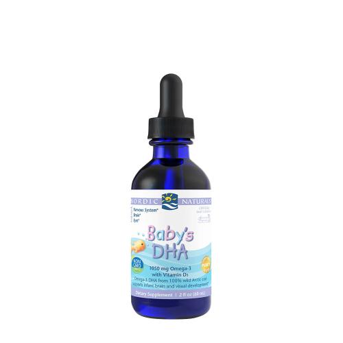 Nordic Naturals Omega-3 s vitamínem D pro kojence 1050 mg (60 ml, Bez příchutě)