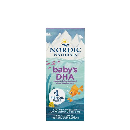 Nordic Naturals Omega-3 s vitamínem D pro kojence 1050 mg (60 ml, Bez příchutě)