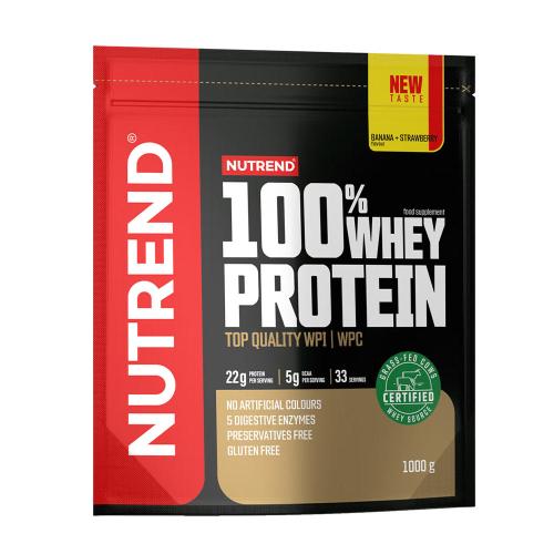 Nutrend 100% syrovátkový protein - 100% Whey Protein (1000 g, Banán jahodový)