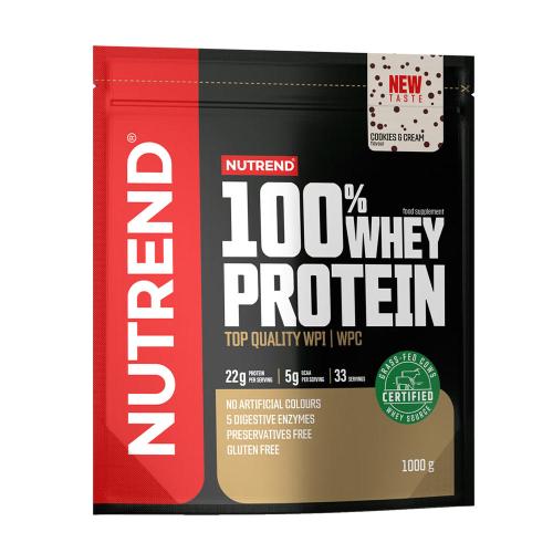 Nutrend 100% syrovátkový protein - 100% Whey Protein (1000 g, Čokoládové sušenky a krém)