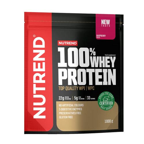 Nutrend 100% syrovátkový protein - 100% Whey Protein (1000 g, Malina)