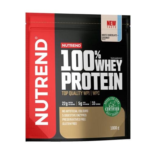 Nutrend 100% syrovátkový protein - 100% Whey Protein (1000 g, Kokosová bílá čokoláda)