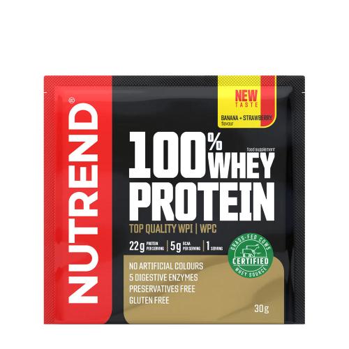 Nutrend 100% syrovátkový protein - 100% Whey Protein (30 g, Banán jahodový)