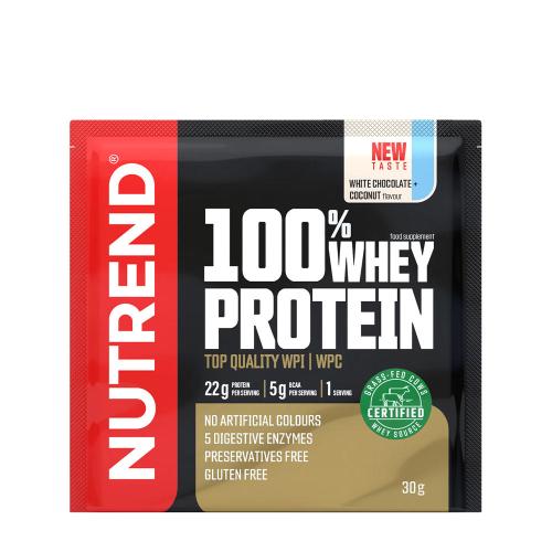 Nutrend 100% syrovátkový protein - 100% Whey Protein (30 g, Kokosová bílá čokoláda)