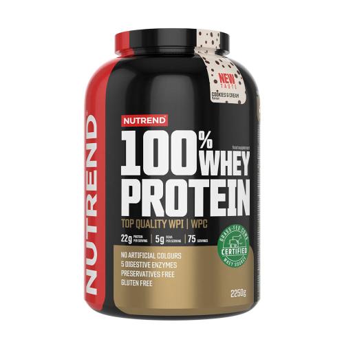 Nutrend 100% syrovátkový protein - 100% Whey Protein (2250 g, Čokoládové sušenky a krém)
