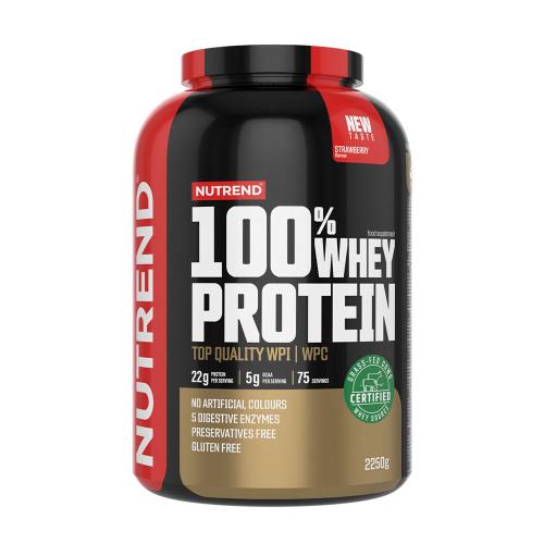 Nutrend 100% syrovátkový protein - 100% Whey Protein (2250 g, Jahoda)