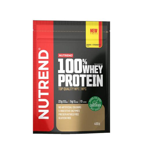 Nutrend 100% syrovátkový protein - 100% Whey Protein (400 g, Banán jahodový)