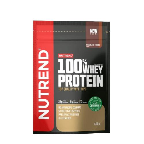 Nutrend 100% syrovátkový protein - 100% Whey Protein (400 g, Čokoláda a kakao)