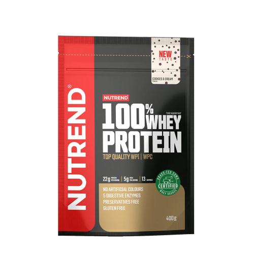 Nutrend 100% syrovátkový protein - 100% Whey Protein (400 g, Čokoládové sušenky a krém)
