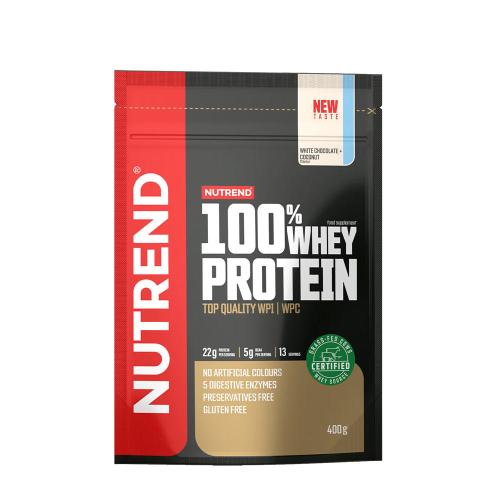 Nutrend 100% syrovátkový protein - 100% Whey Protein (400 g, Kokosová bílá čokoláda)