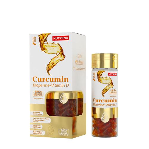 Nutrend Kurkumin + bioperin + vitamin D - Curcumin + Bioperine + Vitamin D (60 Kapsla)