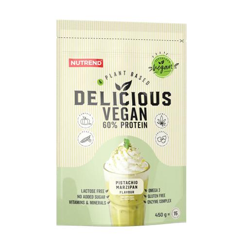 Nutrend Lahodný veganský protein - Delicious Vegan Protein (450 g, Pistácia a marcipán)