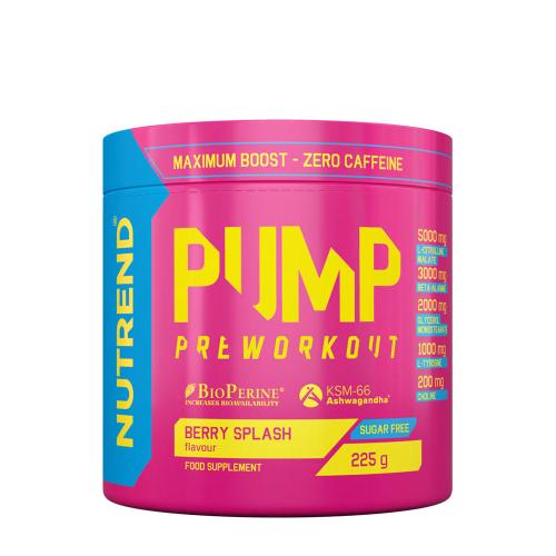 Nutrend Čerpadlo před tréninkem - Pump Preworkout (225 g, Berry Splash)