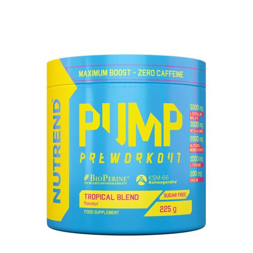 Nutrend Čerpadlo před tréninkem - Pump Preworkout (225 g, Tropical Blend)