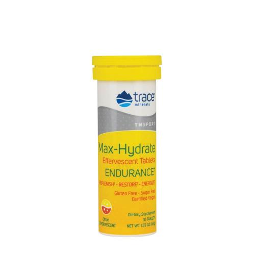 Trace Minerals Max-Hydrate Endurance Šumivé tablety pro hydrataci svalů  (10 Šumivá Tableta, Citrusové plody)