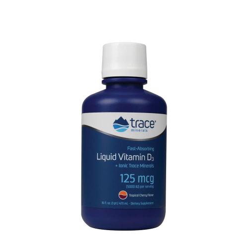 Trace Minerals Tekutý vitamín D 5000 IU (473 ml, Tropické třešně)