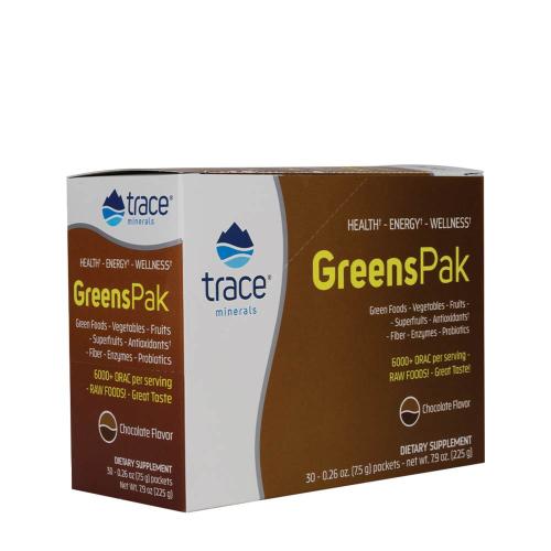 Trace Minerals Greens Pak (30 Balení, Čokoláda)