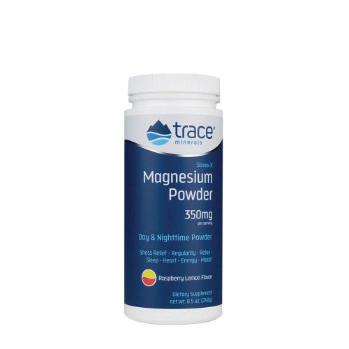 Trace Minerals Stress-X Magnesium Powder Hořčík v prášku (240 g, Malina a citron)