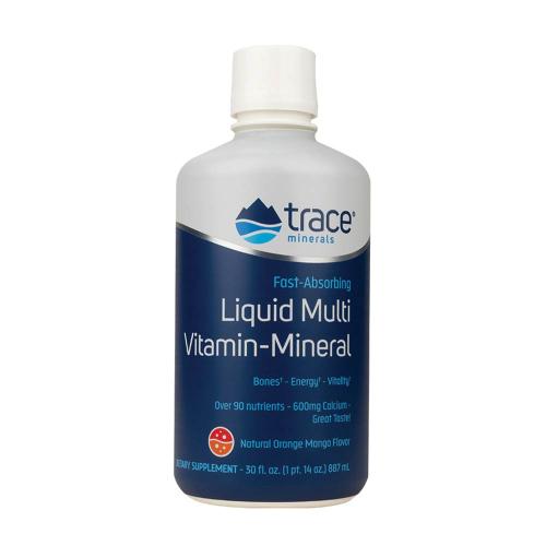 Trace Minerals Tekuté vitamíny a minerály  (887 ml, Pomeranč a mango)