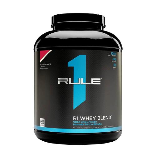 Rule1 Whey Blend Smíšený syrovátkový proteinový prášek  (2176 g, Jahoda a krém)