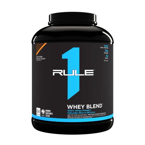 Rule1 Whey Blend Smíšený syrovátkový proteinový prášek  (2270 g, Čokoládové arašídové máslo)