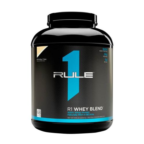 Rule1 Whey Blend Smíšený syrovátkový proteinový prášek  (2244 g, Birthday Cake)