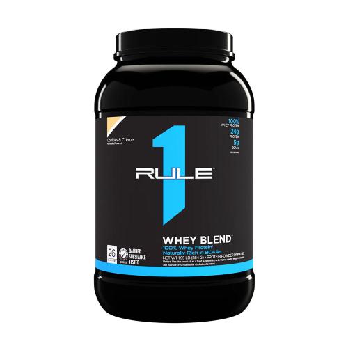 Rule1 Whey Blend Smíšený syrovátkový proteinový prášek  (884 g, Čokoládové sušenky a krém)