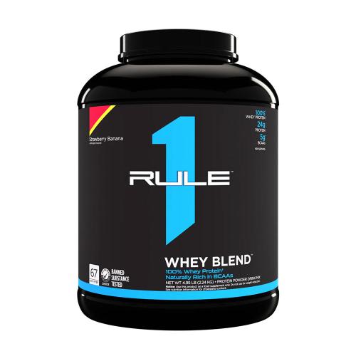 Rule1 Whey Blend Smíšený syrovátkový proteinový prášek  (2240 g, Jahodový banán)