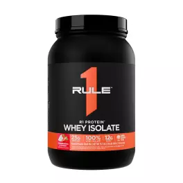 Rule1 R1 Protein Whey Isolate (900 g, Jahody a smetana)