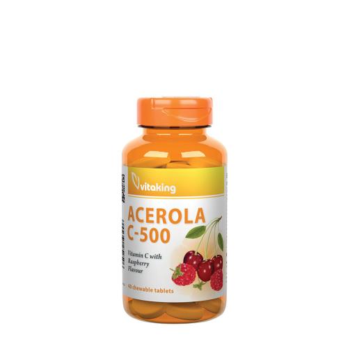 Vitaking Vitamin C-500 Acerola Plus (40 Žuvacia tableta, Borůvka)